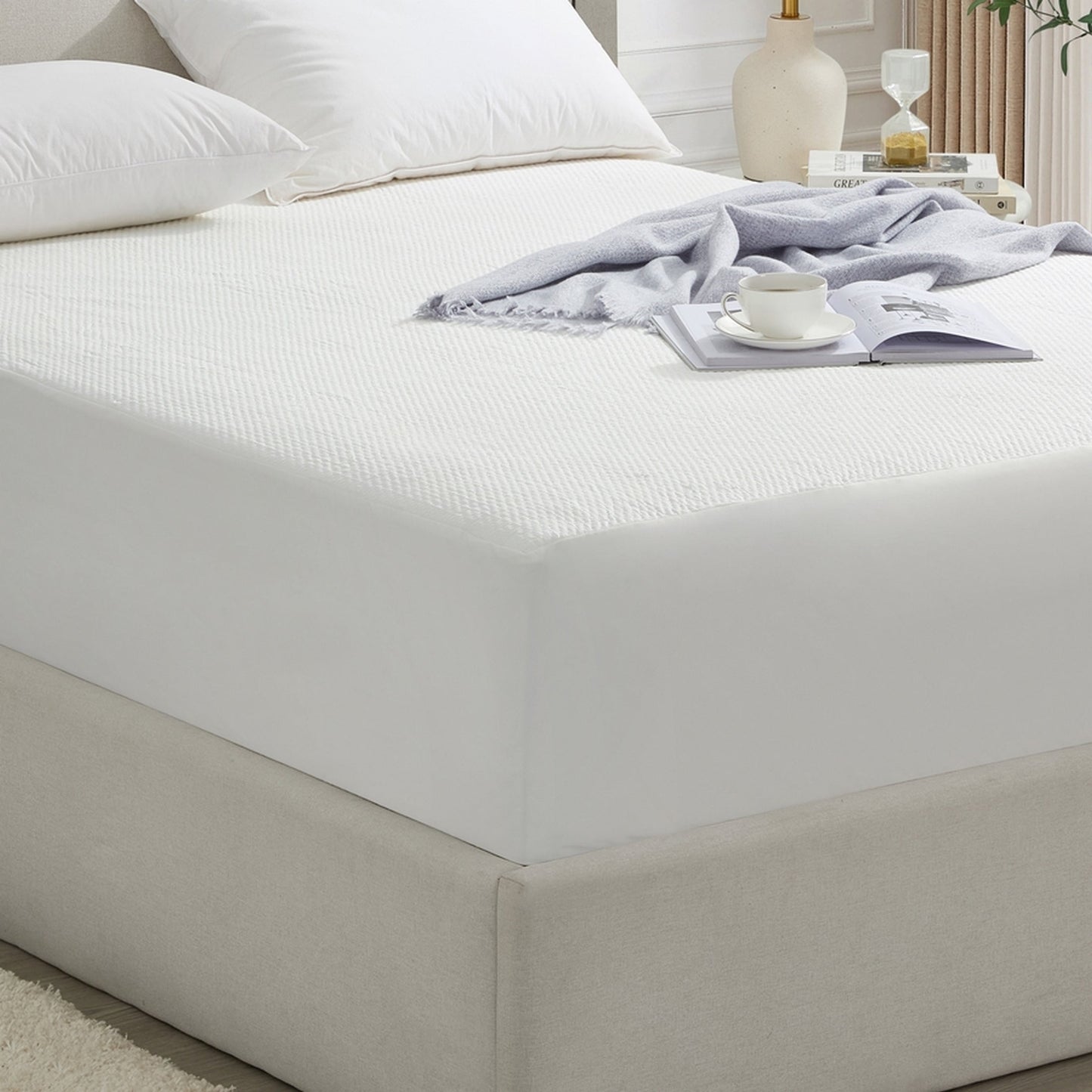 Dan River Ice Cooling Waterproof Mattress Protector – Tencel Blend, Deep Pocket With Corner Elastic