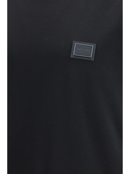 Cotton T-Shirt With Logo Plaque
