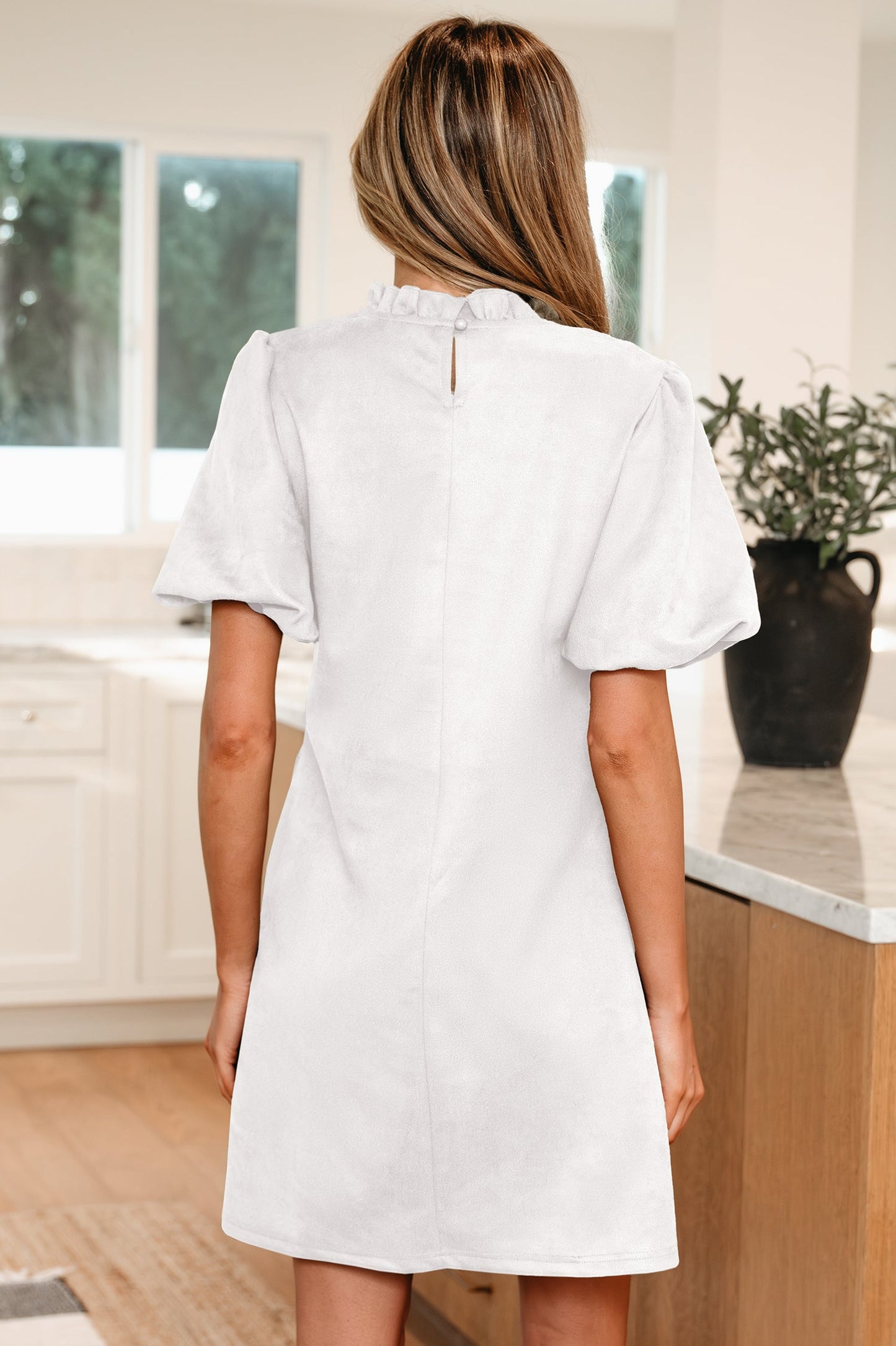 Threaded Pear Trinity Sleeve Shift Mini Dress