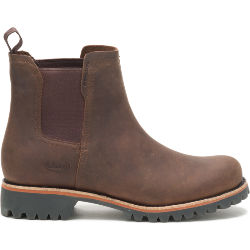 Chaco Fields Chelsea Waterproof Women's Boots — Chestnut Leather
