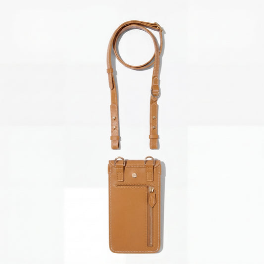 Paravel Phone Crossbody Bag Atlas Tan Hands-Free Compact Travel Organizer
