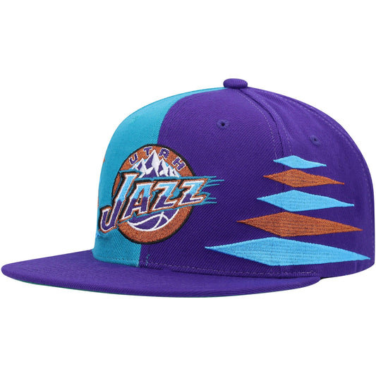 Mitchell & Ness Men's NBA Diamond Cut Snapback Hwc Jazz Snapback Caps