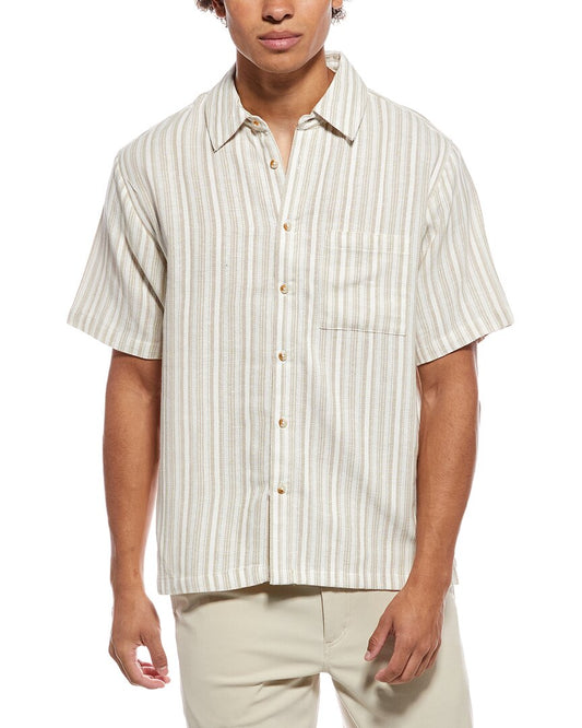KHAKI/ CHEVRON STRIPE-