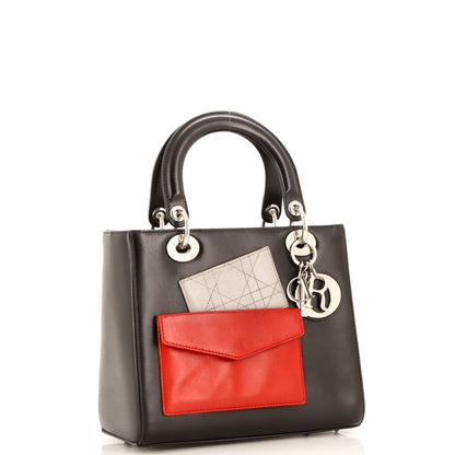 Pockets Lady Dior Bag Leather Medium