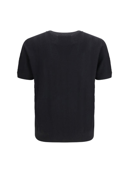 Sweater Short-Sleeve Cotton-Silk Black
