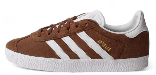 Grade School adidas Gazelle 'Preloved Brown Cloud White Gold Metallic (Gs)'