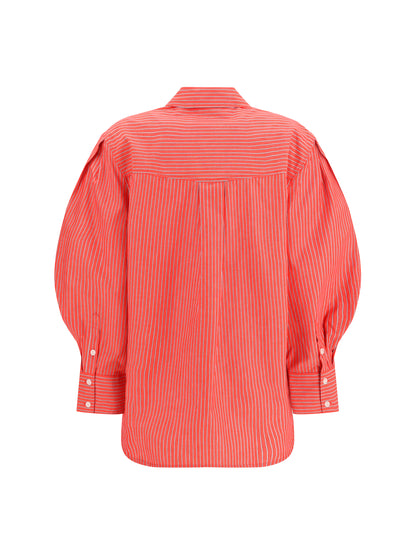 Striped Cotton Shirt High Risk Red