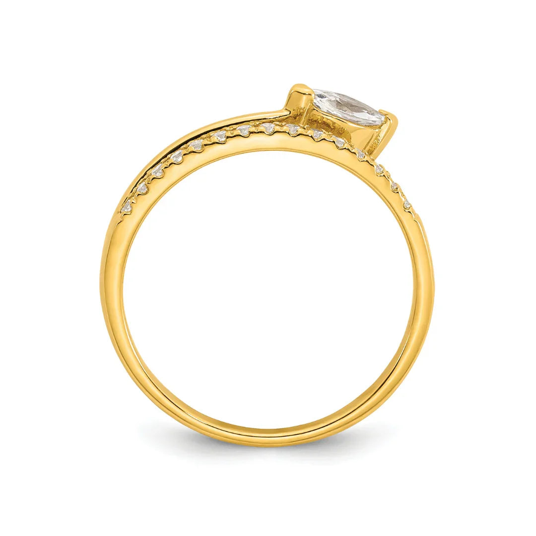 Cubic Zirconia Fashion Snake Pave Ring
