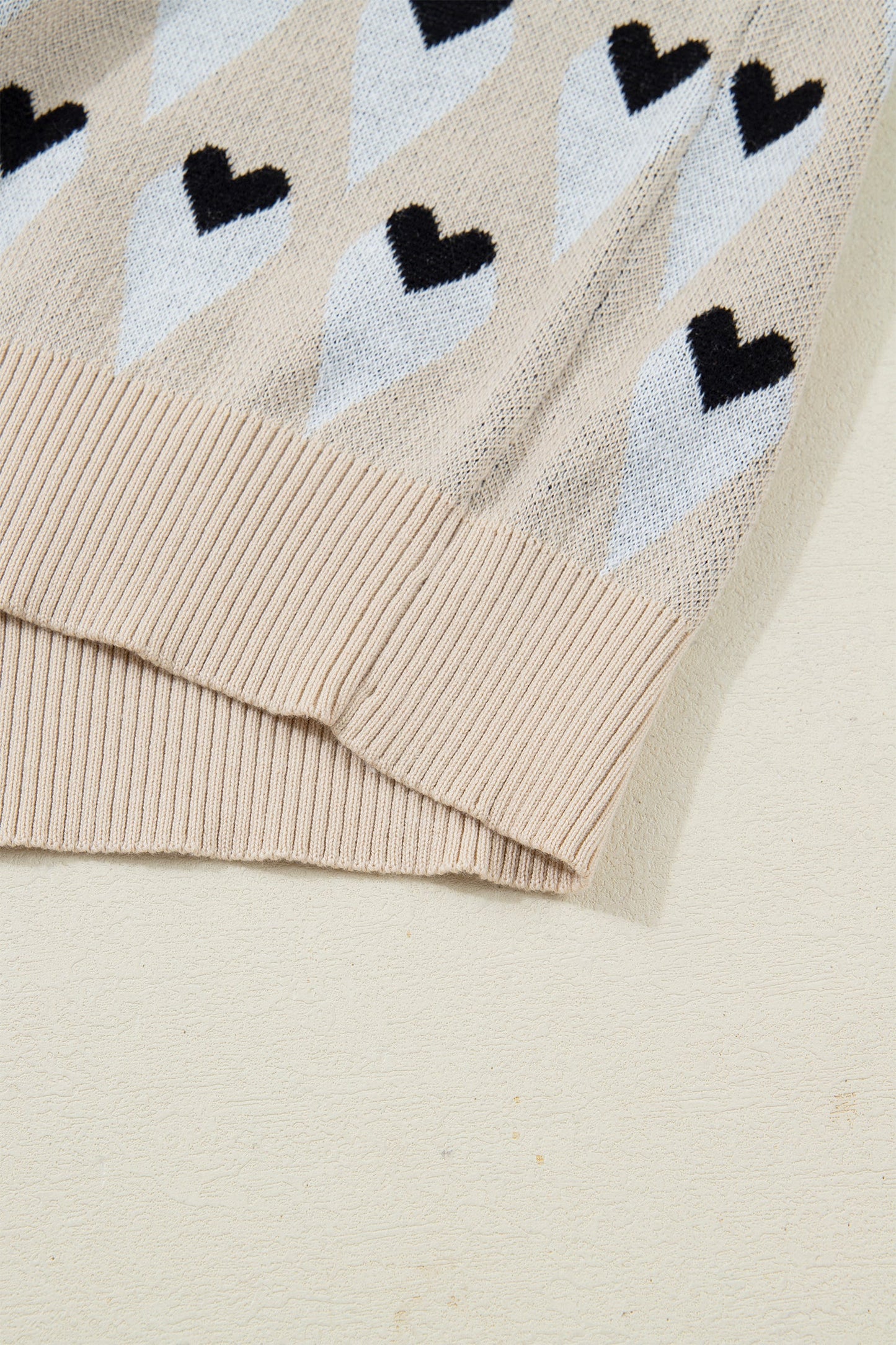 Threaded Pear Aspyn Ribbed Trim Loose Sweater