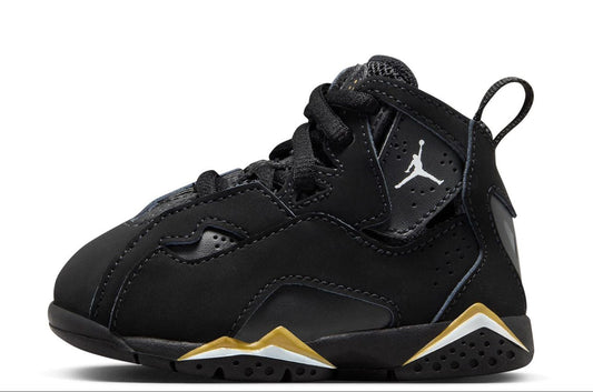 [343797-017] Toddlers Air Jordan True Flight 'black Metallic Gold White'