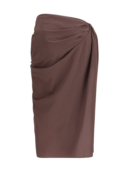 Pareo Skirt Stretch Muslin Brown