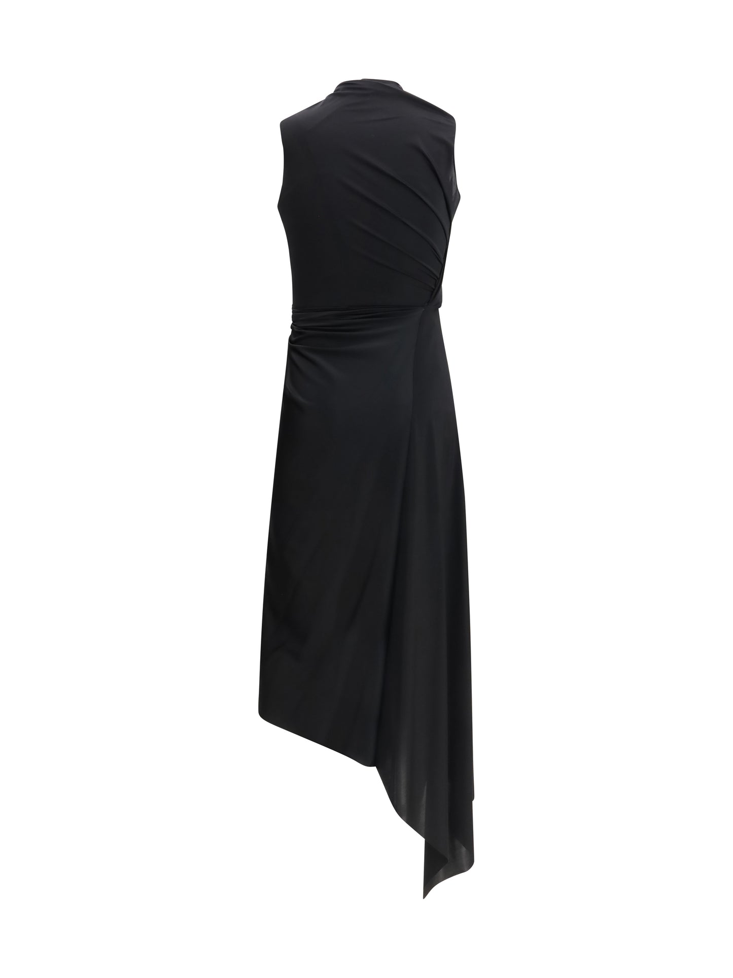 Dress Draped Midi Black