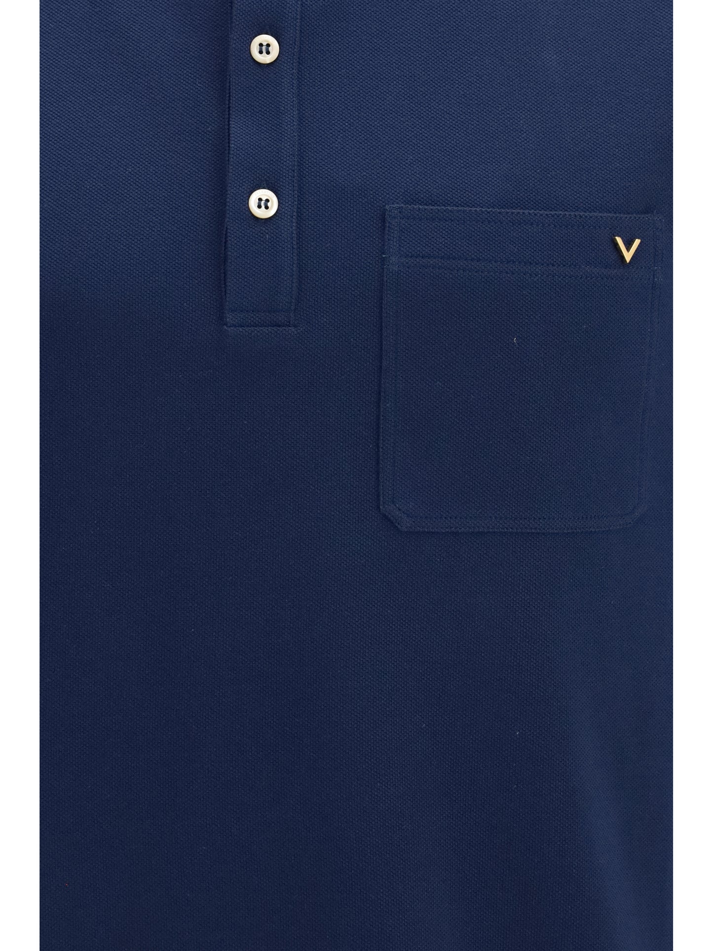 Polo Shirt Cotton Piqué With VLogo