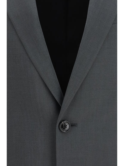 Jacket Single-Breasted Wool-Mohair Grey
