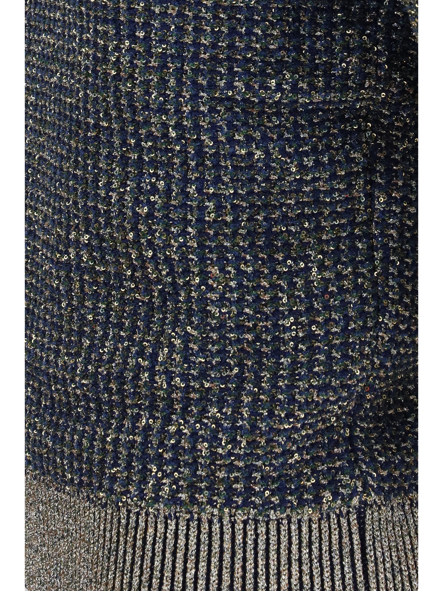 Short-Sleeve Sequin Sweater Navy/Green