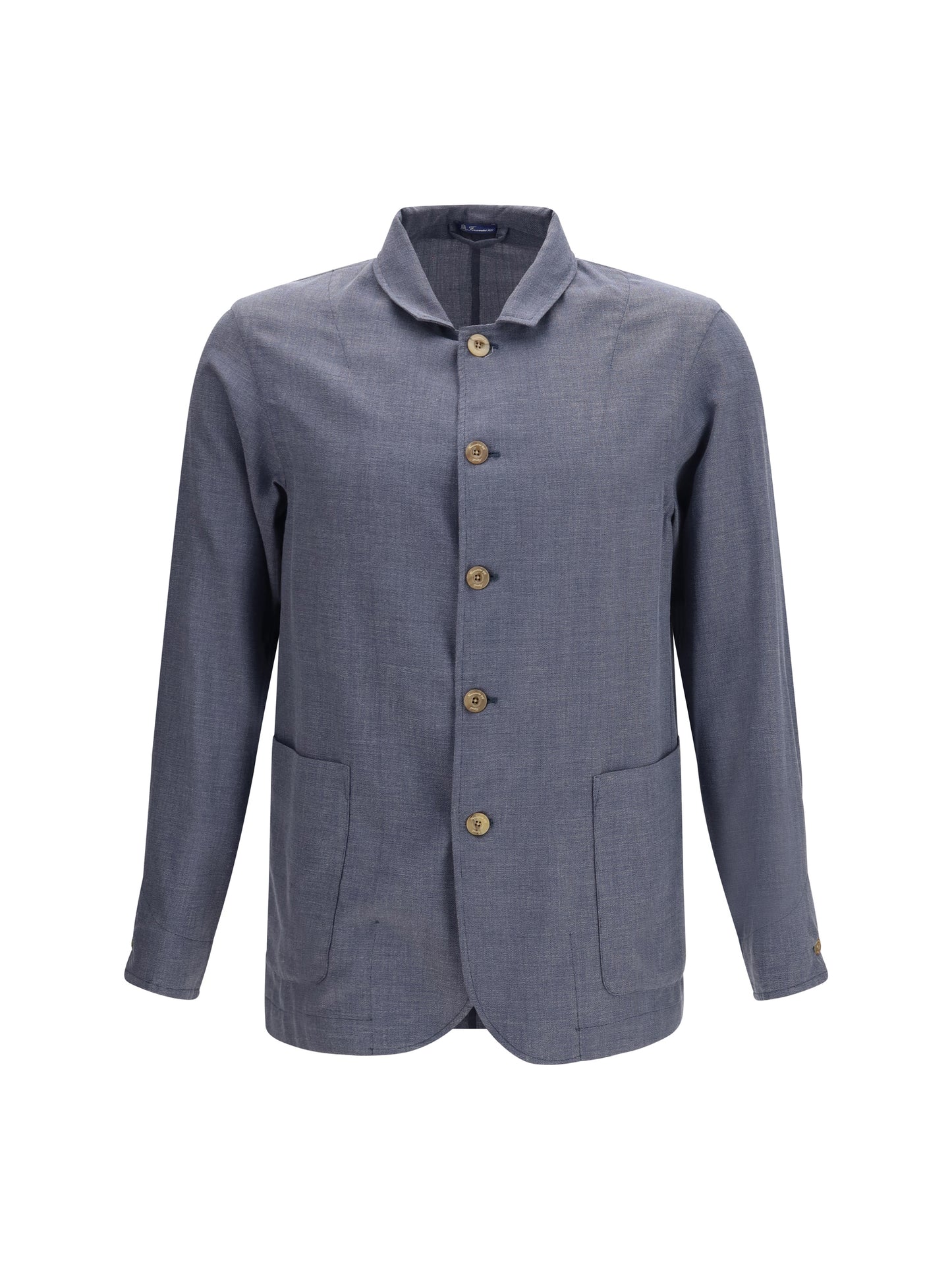Jacket Cotton-Silk Blend Dark Grey