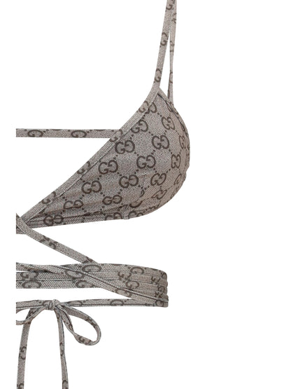 Stretch Jersey Bikini Beige/Ebony