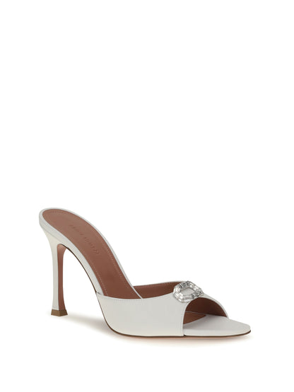 Mule Sandals Camelia White