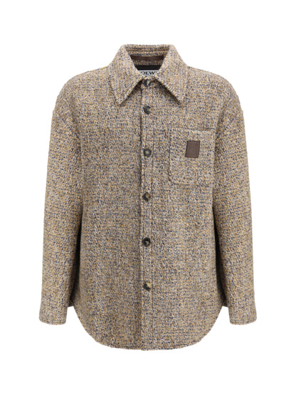 Overshirt Mélange Wool Beige/Blue