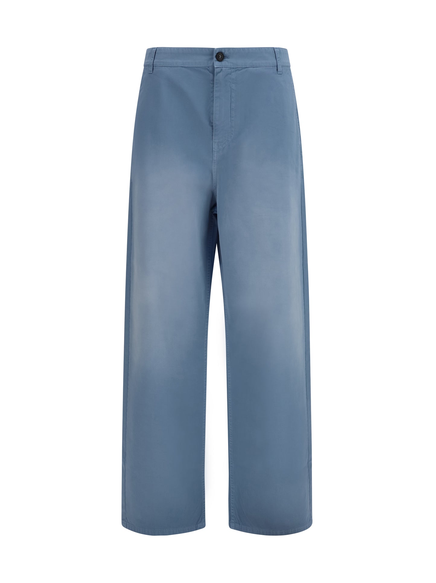 Garment-Dyed Wide-Leg Trousers