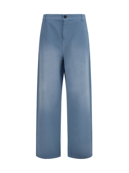 Garment-Dyed Wide-Leg Trousers