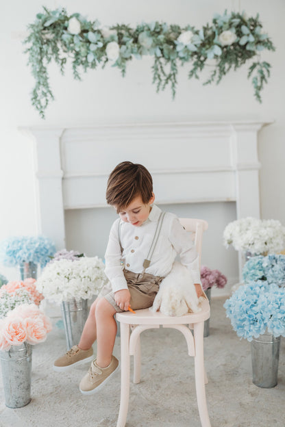 White Bamboo Linen Button-up Shirt