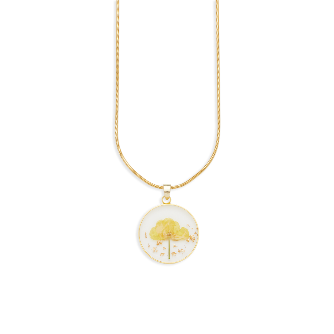 Mint & Lily Pressed Birth Flower Necklace