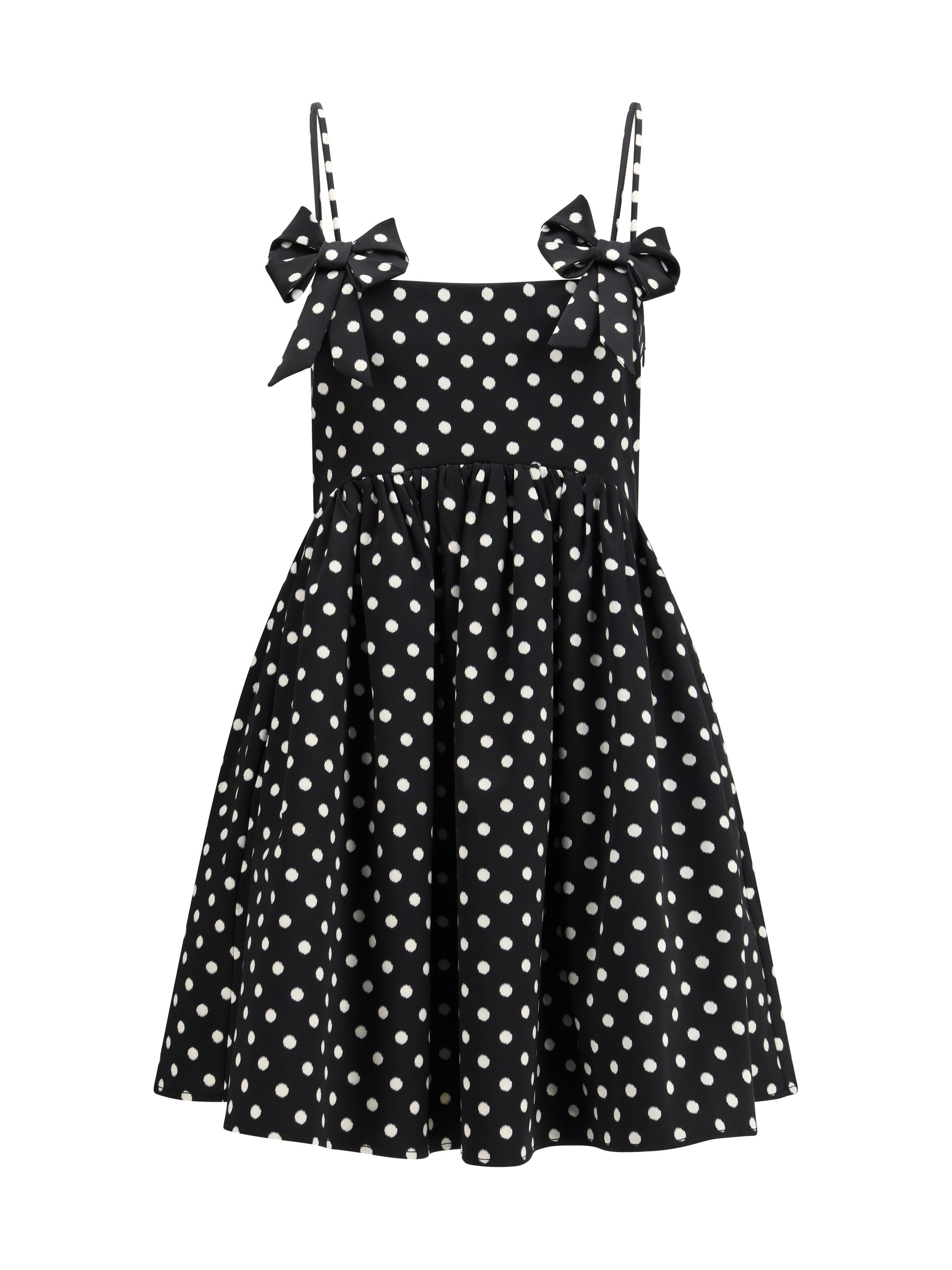 Mini Dress Polka-Dot Satin Black – Zulily