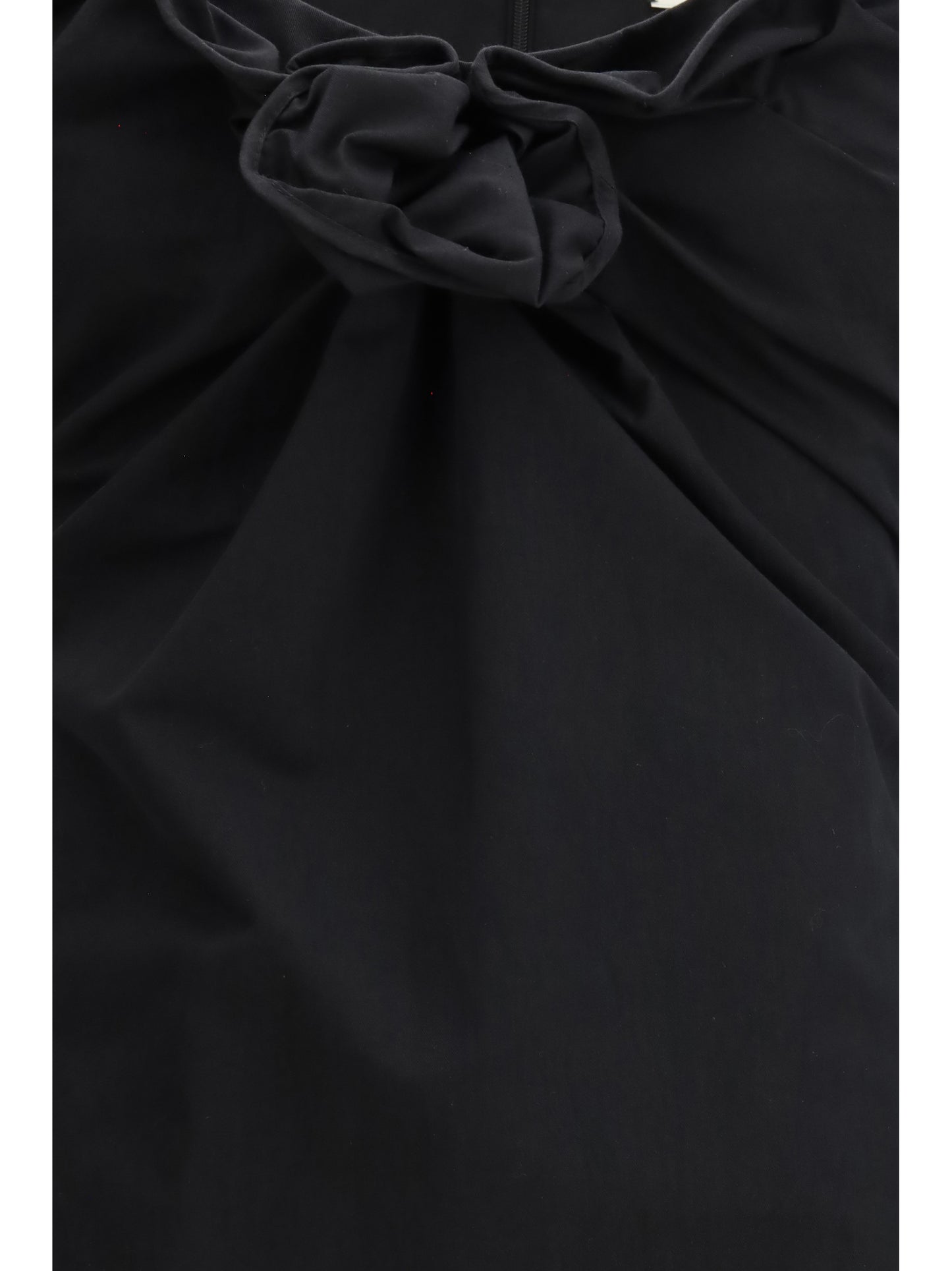 Sleeveless Dress Draped Neckline Black