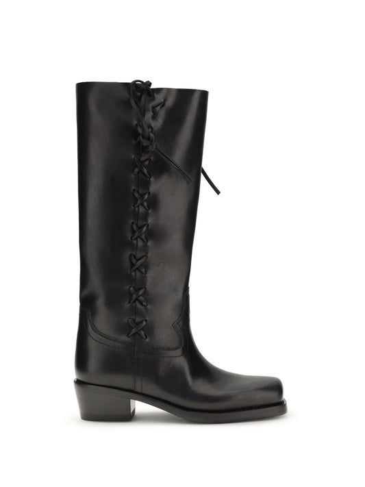 Boots Roxanne Black Calfskin