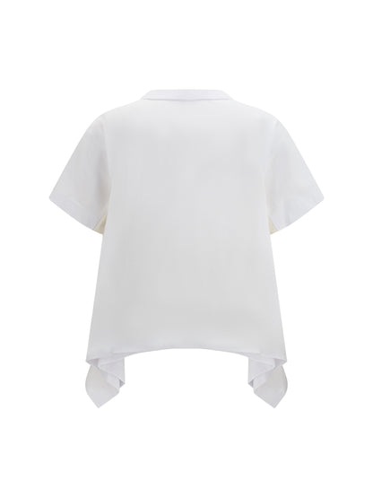 T-Shirt Light Weight Denim & Cotton Jersey White