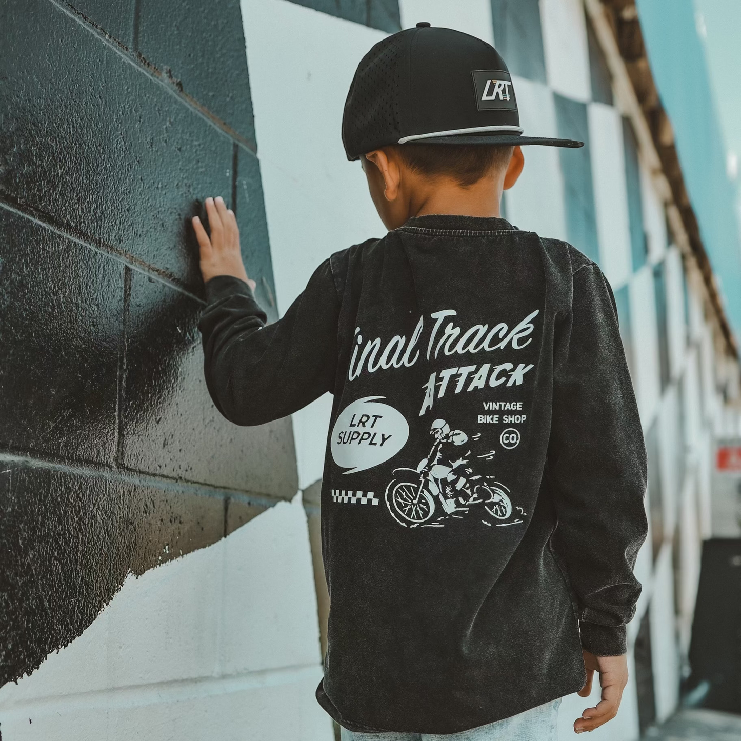 The Final Track Attack Long Sleeve Tee - Solid Black