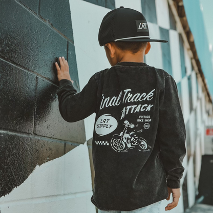 The Final Track Attack Long Sleeve Tee - Solid Black