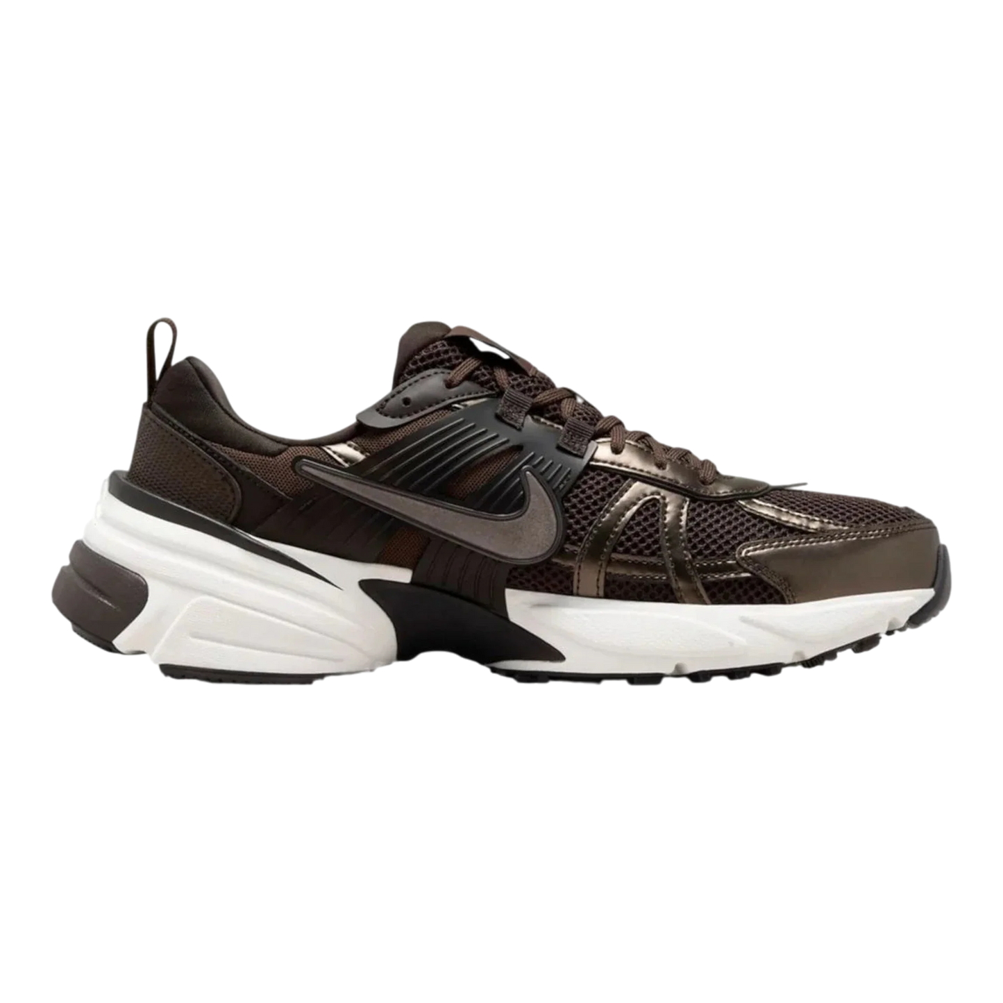 Nike V2K Run Men's Sneakers — Velvet Brown Mesh Low-Top