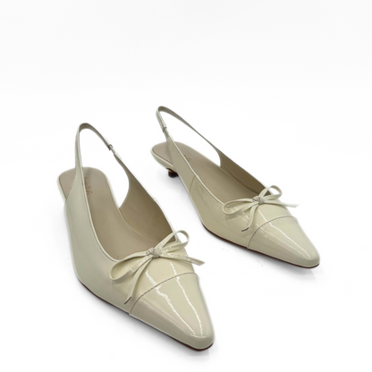 Montecito Slingback Kitten Heels - Bone