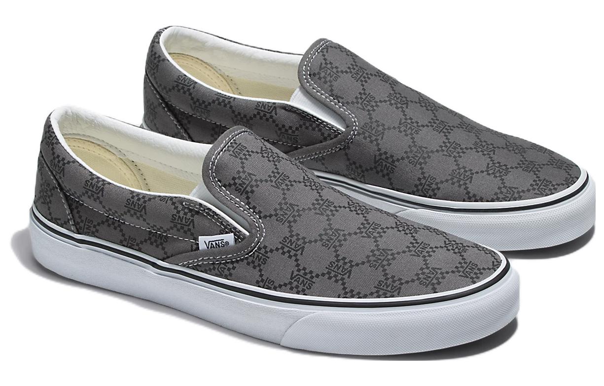 [vn0a7q5dpwt] Mens Vans Classic Slip-on - Monogram Pewter