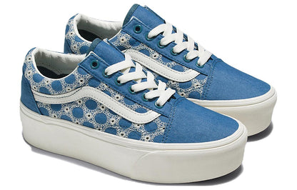 [vn0a7q5mblu] Mens Vans Denim Mix Old Skool Stackform Shoes 'blue' - Blue/white