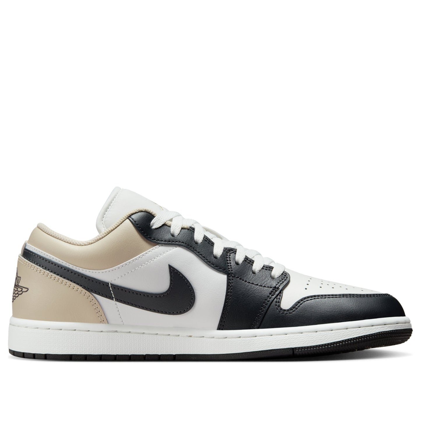 [553558-153] Mens Air Jordan Retro 1 Low 'black Toe Rattan'