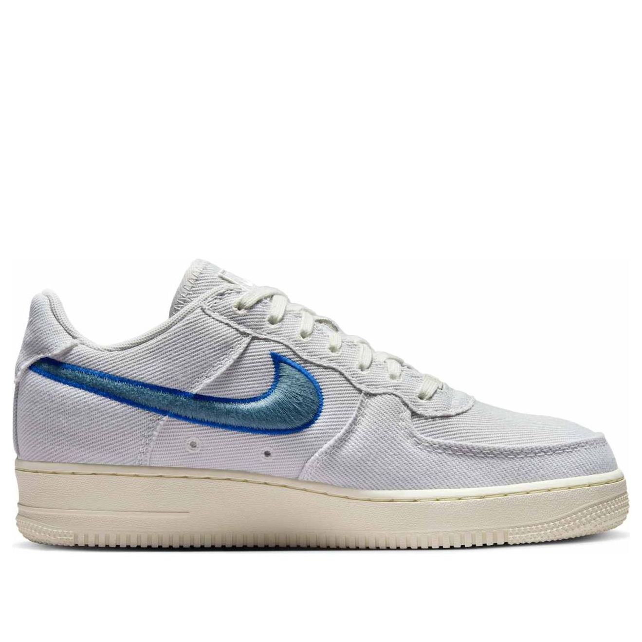 Nike Men's Air Force 1 Low Canvas 'Photon Dust Game Royal' Sneakers