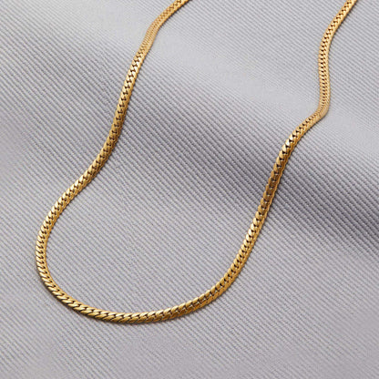 Mint & Lily Herringbone Gold Chain Necklace