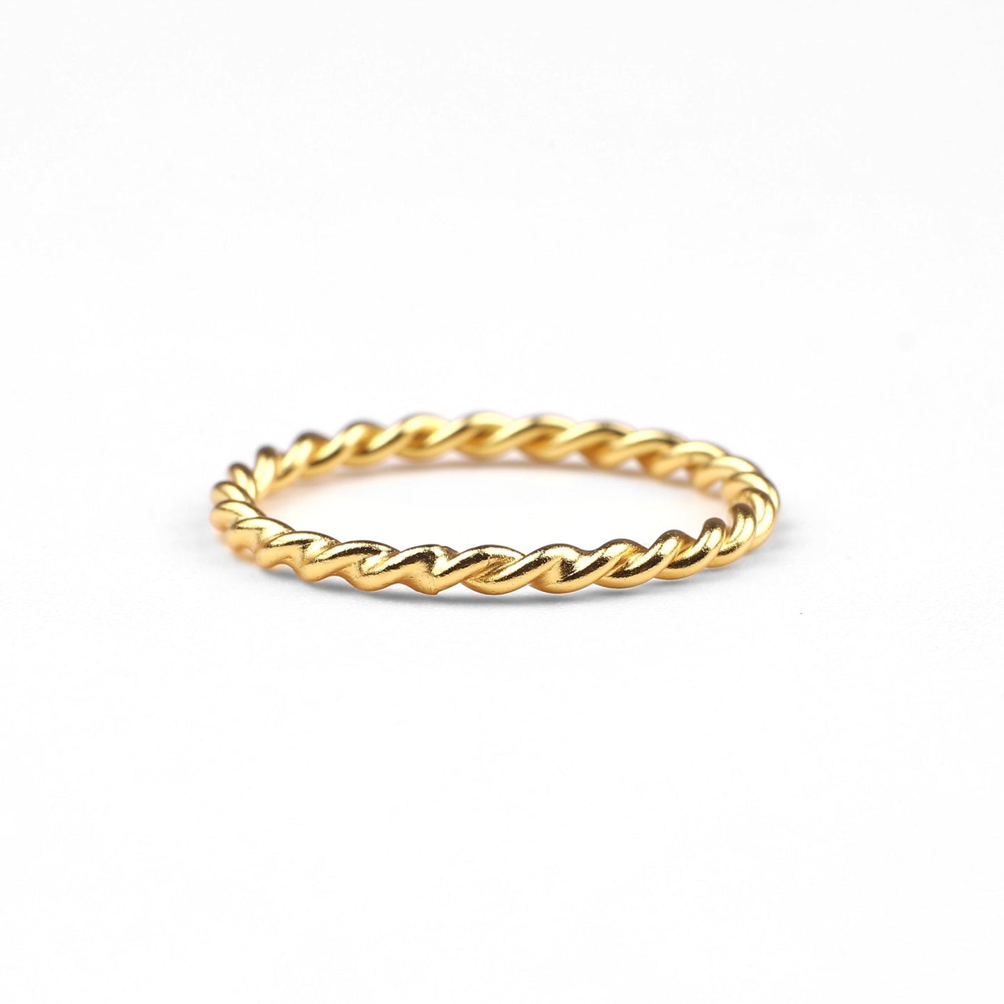 Mint & Lily Dainty Braided Stacking Ring