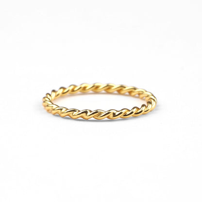 Mint & Lily Dainty Braided Stacking Ring