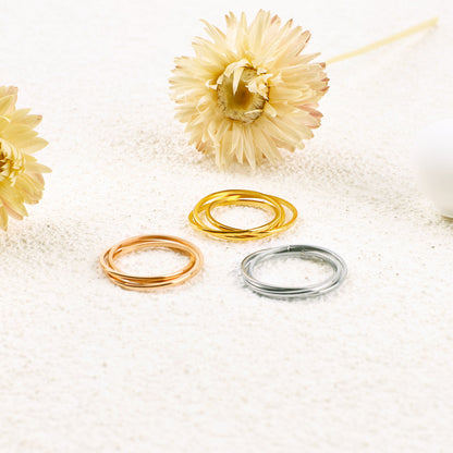 Mint & Lily Dainty Interlocking Fidget Ring