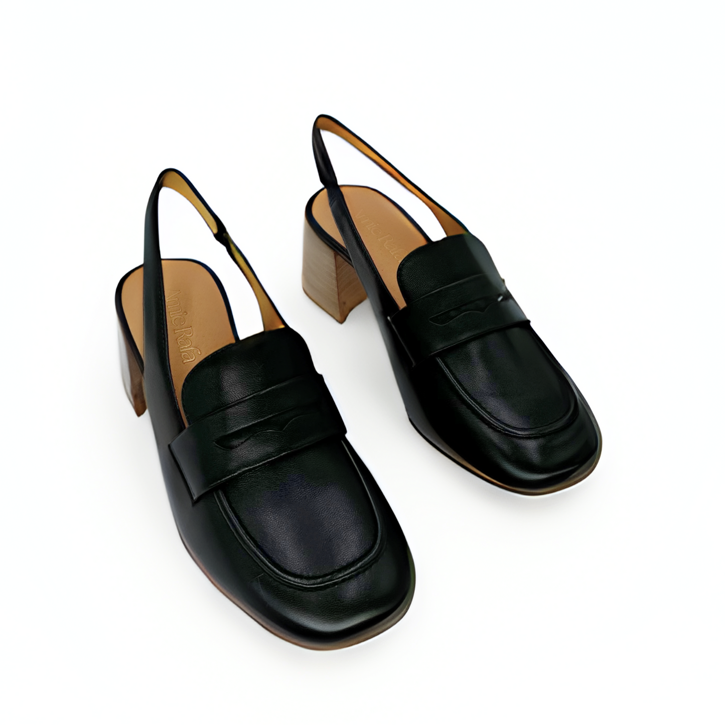 Glasgow Slingback Mules - Black