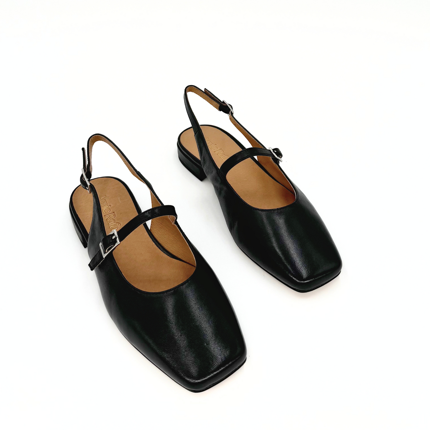 Athena Mary Jane Flats - Black