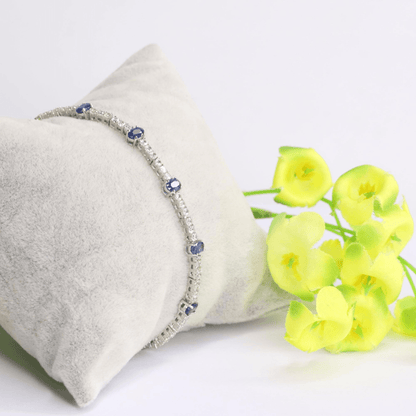 Blue Sapphire Adjustable Bracelet