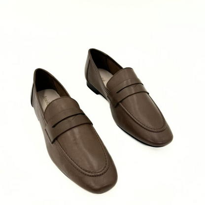 The Tennis Leather Loafer - Brown