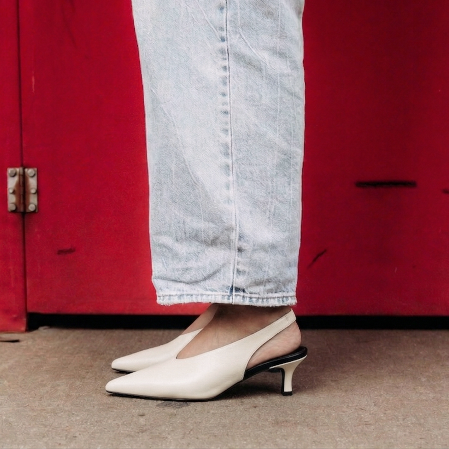 Alix Slingback Pumps - White