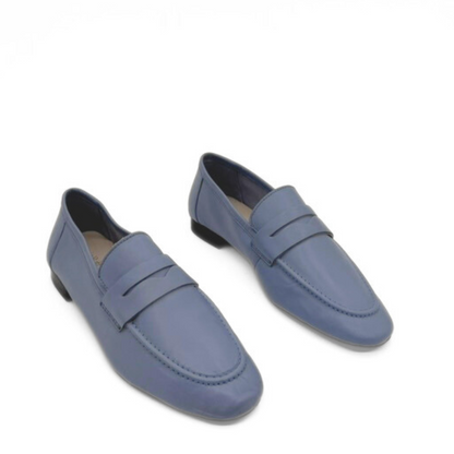 The Tennis Leather Loafer - Blue