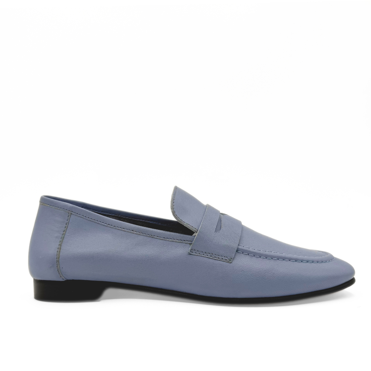 The Tennis Leather Loafer - Blue